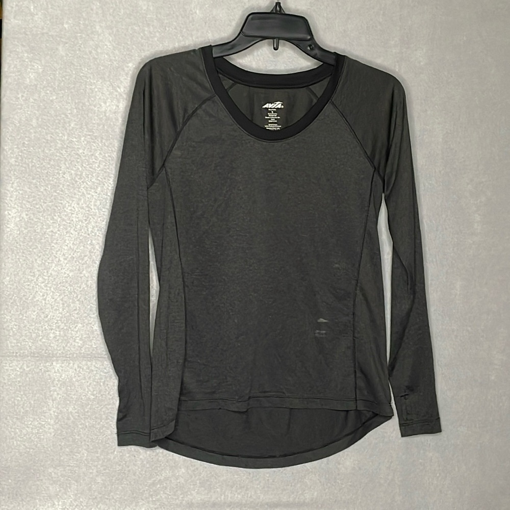 AVIA Women's Long Sleeve SMALL Athletic Silky Feel Workout Shirt EUC